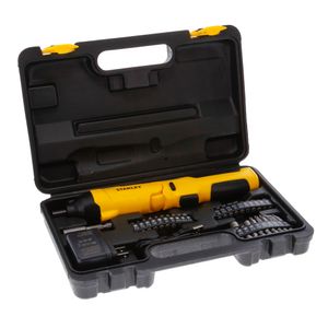 Kit Atornillador De Litio De 4V 1.5Ah + 30 Accesorios + Caja Stanley SCS4K-B3