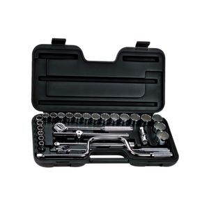 Juego De Dados Métrico 12 Puntas Encastre 1/2" 29 Pzs. Stanley 86-504
