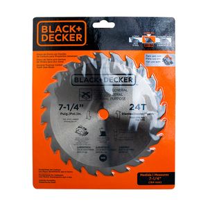 Disco De Sierra 7-1/4". 24 Dientes P/Madera Black + Decker 71-727