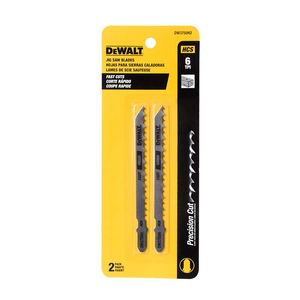 Set Hojas Sierra Caladora Para Corte De Madera 2 Pzas. Encastre en "T" De 4" X 6TPI Dewalt DW3750H2
