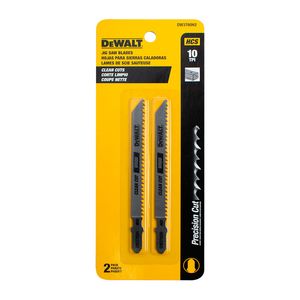 Set Hojas Sierra Caladora Para Corte De Madera 2 Pzas. Encastre en "T" De 4" X 10TPI Dewalt DW3760H2