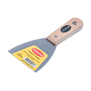 Espátula flexible 3" mango madera Herragro