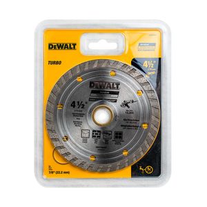Disco Diamantado Turbo Con Borde Ranurado De 4-1/2" Dewalt DW47450HP