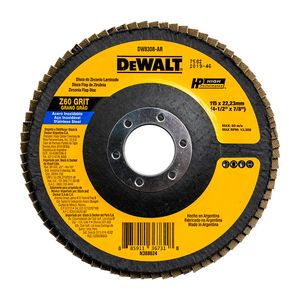 Disco Flap 4-1/2X7/8 Pulgada Grano 60 DW8308