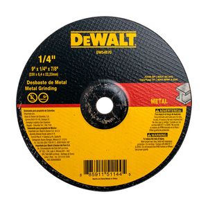 Disco De Corte y Desbaste Tipo 27 De  1/4" x 9" Dewalt DW54870