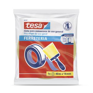 Cinta enmascarar  3/4" x 40mts Tesa