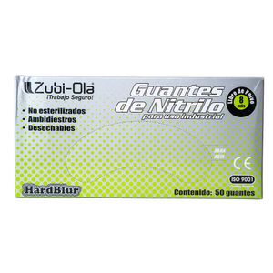 Guante Nitrilo Azul HardBlur Talla L Zubiola 11931029 x 50 Unds