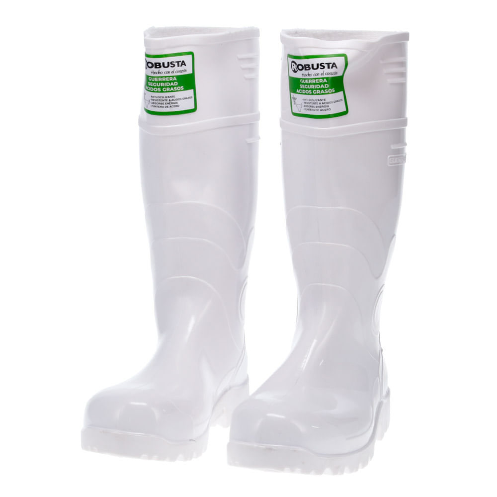 Bota Guerrera Blanca Con Puntera Talla 37 Robusta