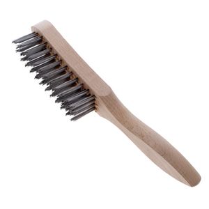 Cepillo de acero inoxidable mango de madera 4x3 Jaz