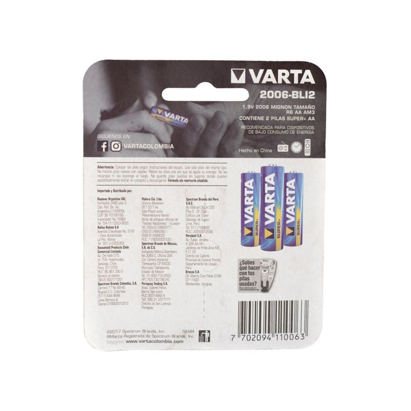 Pila-Carbon-Varta-Aa2-Blister-X-2-UndDc