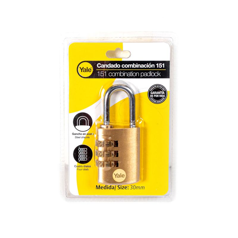 Candado-de-clave-bronce-30mm-Yale-YN150