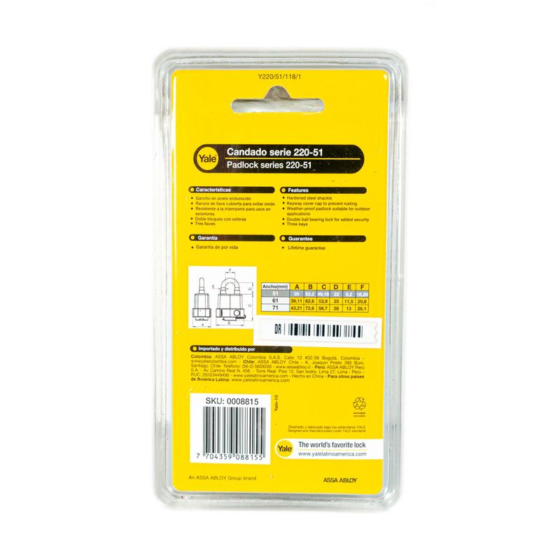 Candado-encauchetado-22051-71mm-Yale-8815