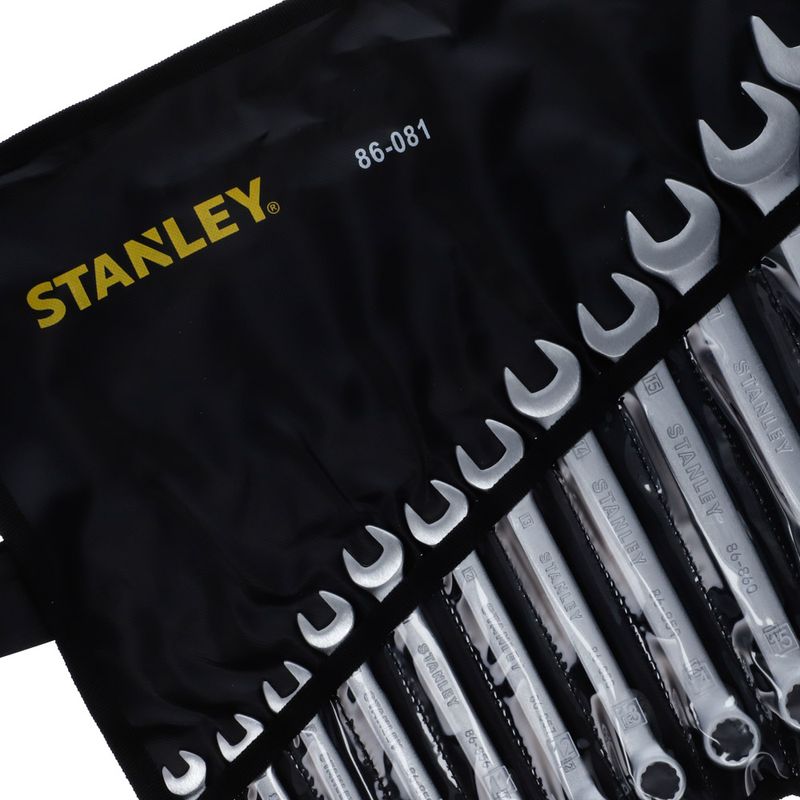 JUEGO DE 9 LLAVES COMBINADAS MILIMETRICAS, DE 8, 9, 10, 11, 12, 13, 14, 15  Y 17 MILIMETROS, 12 PUNTOS. MARCA STANLEY