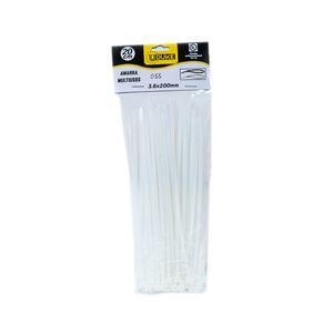 Amarra Plastica Blanca 3.5 Cms x 200 mm Paquete x 100