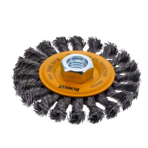Rueda De Alambre Entorchado De 4" Eje De Acero De Carbono 5/8" - 11" Dewalt DW4930