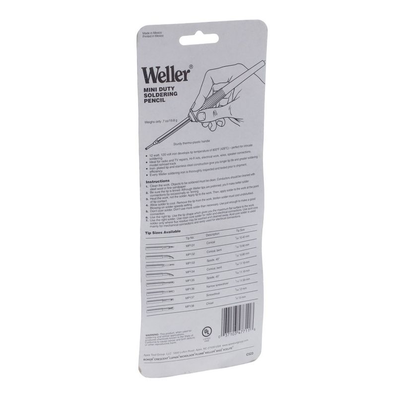 Cautin-tipo-lapiz-12-Watts-120-voltios-Weller-WM120