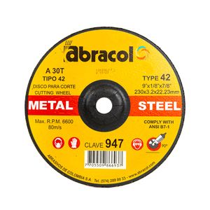Disco Abracol Corte 9 X 1/8 A30 T-42(25).