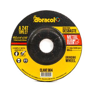 Disco -Abracol- Pulir Metal   4-1/2X1/4X7/8T 27(25)