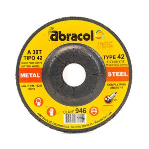 Disco-Abracol-Corte Metal 4 1/2 X 1/8A30T T-42 (25)