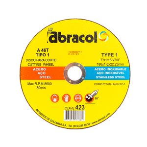 Disco -Abracol- S/Fino    7X1/16X7/8(25)