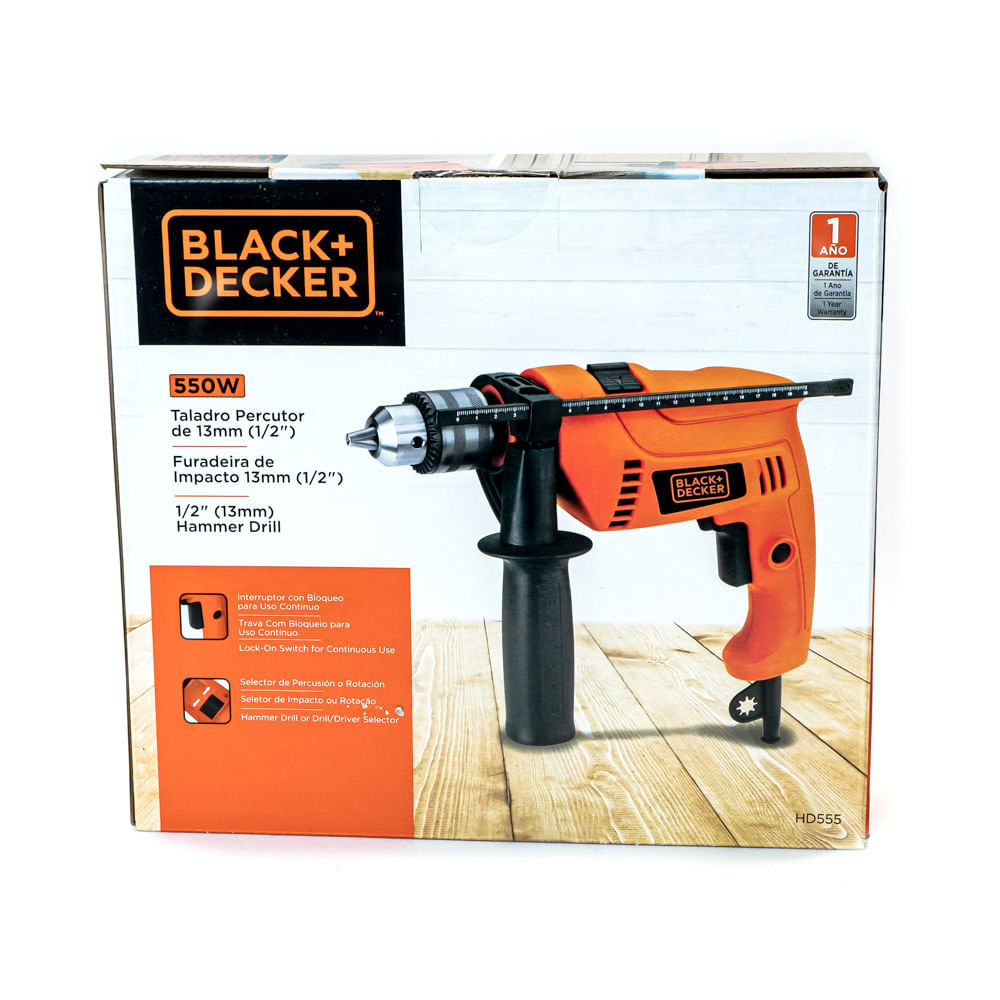 Taladro Black and Decker HD555-B3 1/2: Potente y Versátil para tus  Proyectos de Perforación