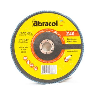 Disco Flap  T29 Zr #40 De 7"X7/8" (10).