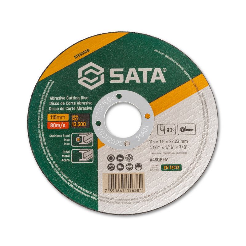 Disco de Corte Metal/Inoxidable 4-1/2 x 1,6 mm SATA ST55053G: Precisión y  Durabilidad