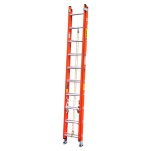 Escalera extensión 2 cuerpos fibra de vidrio 20 peldaños 5.3mt