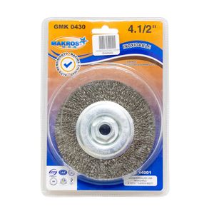Grata circular lisa con tuerca 4 1/2" inoxidable Makro