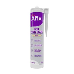 Pegante adhesivo montaje PU Afix cartucho de 310ml