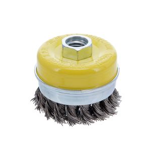 Grata copa entorchada 2 1/2" eje 5/8" con anillo Makro