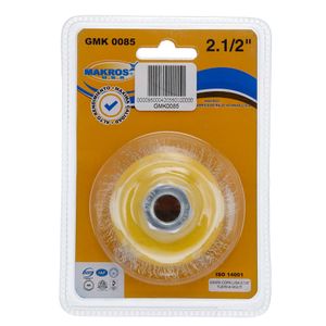 Grata copa lisa 2 1/2" eje 5/8" cobrizada Makro