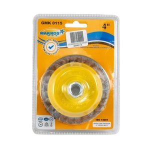 Grata copa entorchada 4" eje 5/8" sencilla Makro
