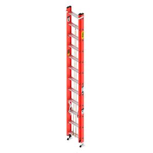 Escalera extensión 2 cuerpos fibra de vidrio 24 peldaños 6.5mt