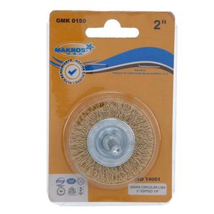 Grata circular lisa para taladro 2" cobrizada Makro