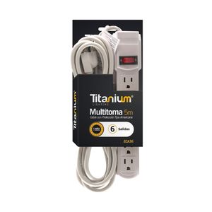 Toma Multiuso Titanium Eca36 6Posic 5M De Cable