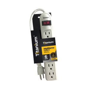 Toma Multiuso Titanium Eca52 6 Posiciones 0, 85Mt Cable