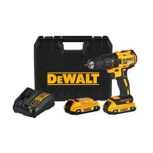 Kit Taladro/Atornillador Compacto Dreamliner Inalámbrico Brushless De 1/2" De 20V Max + 2 Baterías 2Ah + Carg + Maleta Plástica Dewalt DCD7771D2-B3
