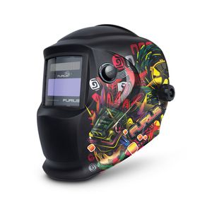 Careta Para Soldar Inteligente Furius Fw83 Mig (Dragon)(Negra)