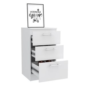 Gabinete 3 Cajones 90 X 50 RTA Blanco
