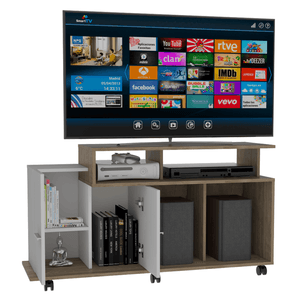 Rack Para Tv Valera  Miel Blanco