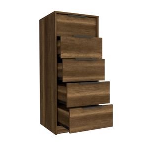 Comoda 5 Cajones Kaia RTA Caramelo + Wengue