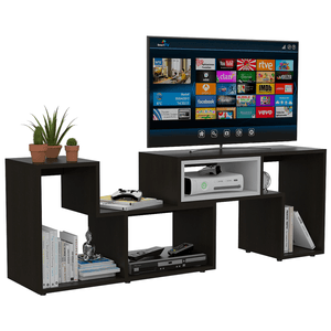 Rack TV Extensible Zembrano RTA Wengue + Blanco