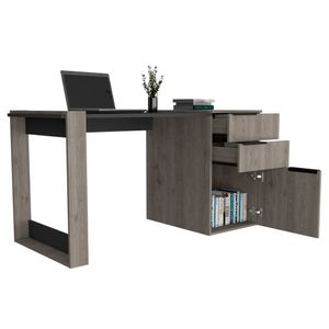 Escritorio Office 13 Ceniza+Plomo