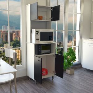 Mueble Alacena Fenix RTA Blanco + Wengue
