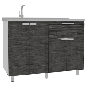 Mueble Inferior Fendi Roble Gris