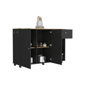 Isla de cocina Movil 92 X 126 RTA Wengue Macadamia