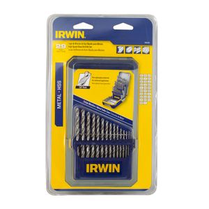 Juego 29 Brocas HSS Irwin 1/16" a 1/2" - IW1865296