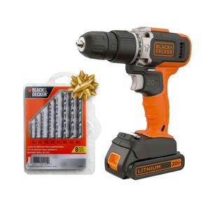 Taladro/Atornillador Inalambrico De 3/8Pg 20V - 2 Vel Ion Litio Black+Decker BCD704C1-B3