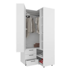 Closet Esquinero Toulouse 180X85X85 RTA Blanco ZF